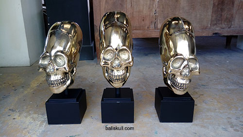 alien skull made of brass also aluminium by Bali Skull