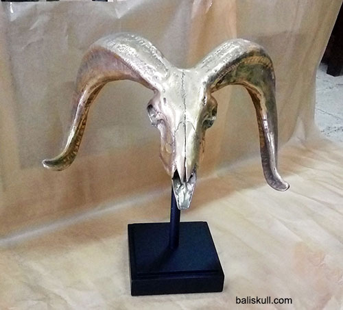 goat skull made of brass in small size