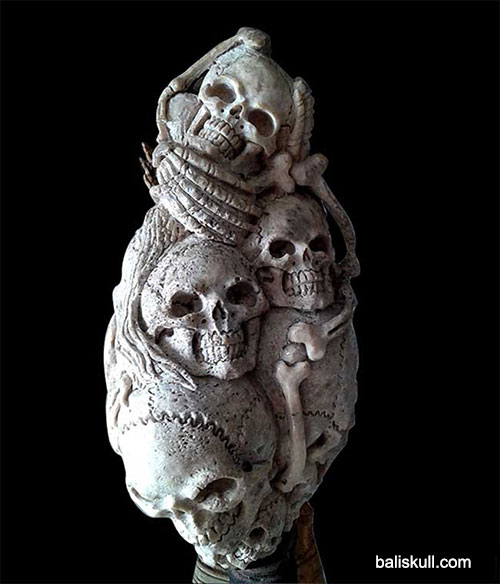 skulls made of natural material of jabon