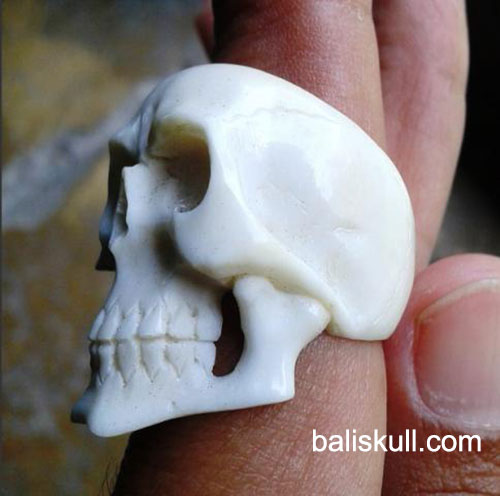 skull ring made from bones