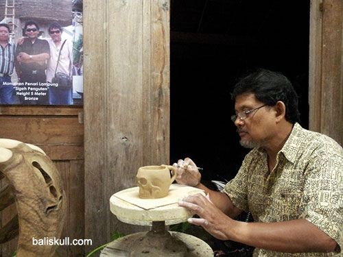 modelling process with stoneware clay