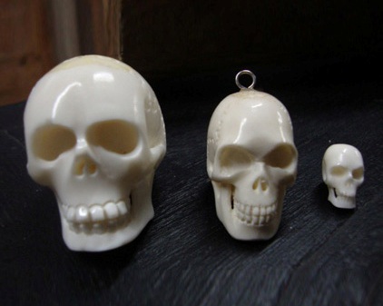 Bead of skull made of cow bone 